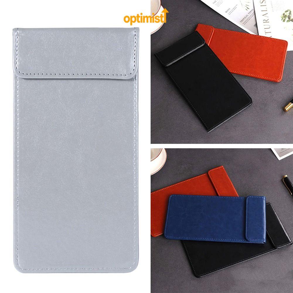 OPTIM Bill Book, Bill Organizer Thư mục hóa đơn tiền mặt bằng da PU, Snap từ tính di động Sách tiền 