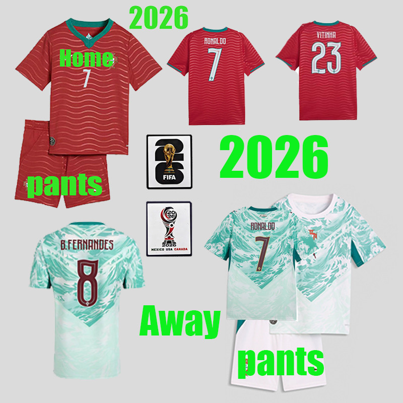 Áo thun RONALDO 2026‌ Thế giới bóng đá vải trẻ em phù hợp với quần 2026 BERNARDO B.FERNANDES JOAO FE