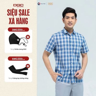 Áo sơ mi nam DGC Dáng suông Smart Casual, phong cách công sở, chất vải cao cấp thoáng mát-SASNBC09M