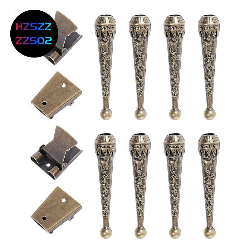 12 Chiếc Bolo Tie Findings Kit 8 Chiếc Đầu Thay Thế Mũ Cuối & 4 Chiếc Sắt Bolo Tie Thanh Trượt Cho D