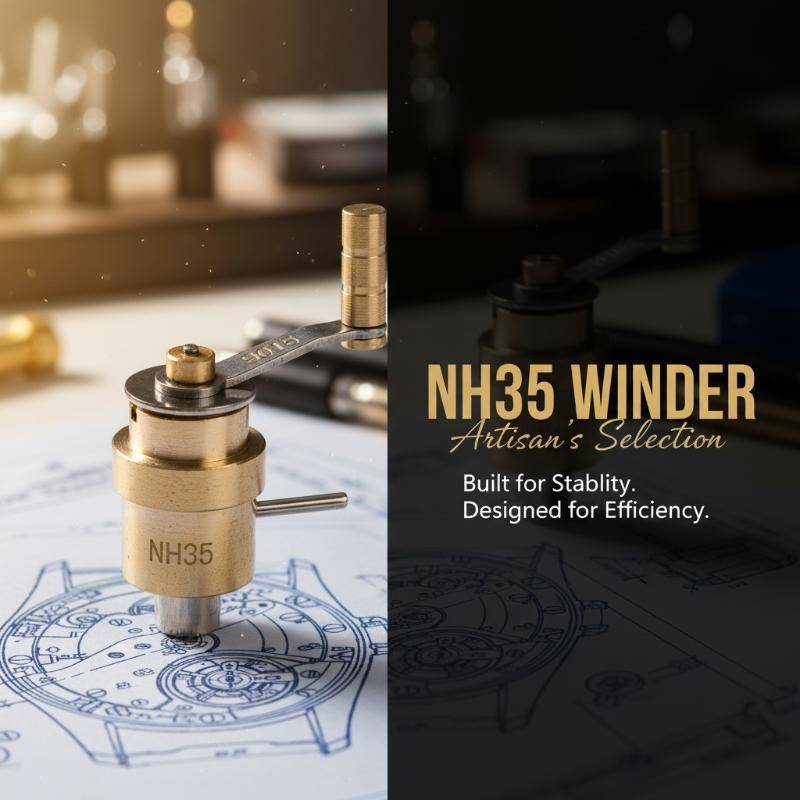 ULJ Mainspring Winder Set Công cụ sửa chữa đồng hồ kim loại cho NH35 892 7750 8200 2000 3135 2671 90