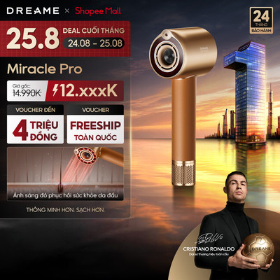 Dreame Miracle Pro AHX30 Máy sấy tóc ion âm | liệu pháp ánh sáng đỏ bước sóng kép | 4 đầu sấy, tạo kiểu | BH 24 tháng