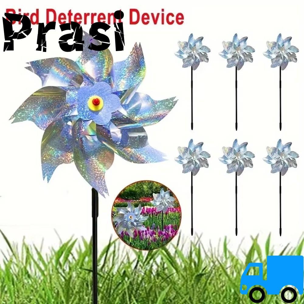 PRASI Phản Quang Pinwheel, Sparkly Orchard Protection Bird Repeller Pinwheels, Anti Birds Multifunct