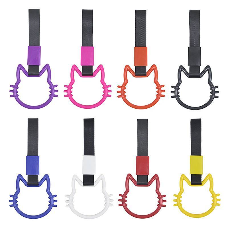 Car JDM Hand Pull-Ring Car Cat Style Handle Hanging Ring Decorative Pull Bracelet Rear Bumper Warnin