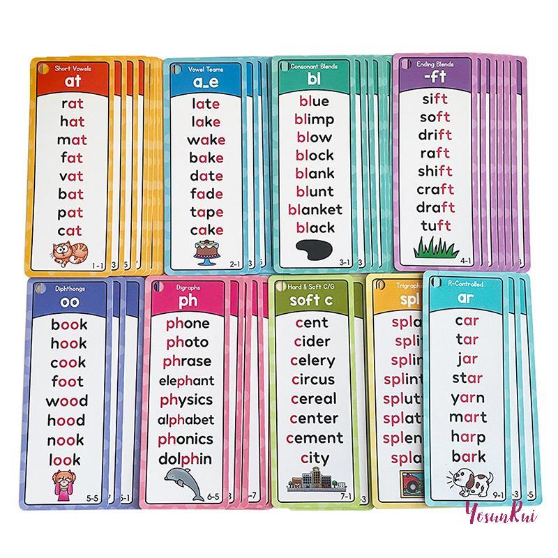 YosunRui] Danh sách từ ngữ Phonics, 117 nhóm Danh sách cột từ ngữ âm, Dụng cụ giảng dạy xây dựng từ 