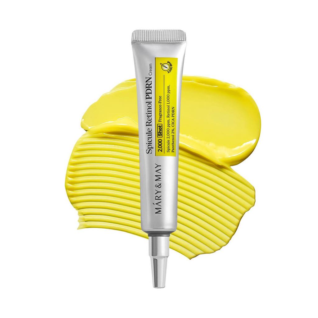 Kem Mary&May Spicule Retinol PDRN 15g - chứa Retinol 1000ppm, Spicule & CICA PDRN, giảm nếp nhăn, tá