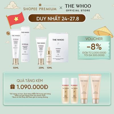 [THE WHOO OFFICIAL] Kem Chống Nắng Nâng Tone Whoo UV Ultimate Brightening Tone Up SPF50+/PA++++