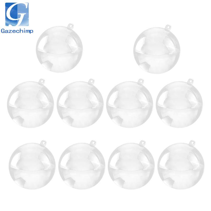 Gazechimp 10 Chiếc Nhựa Tròn Bóng Giáng Sinh Bauble Trang Trí Quà Tặng Hàng Thủ Công 40mm