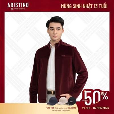 ARISTINO Áo Khoác Nam 2 Lớp Regular Fit AJK029W2 Vải Nhung Mềm Mại Dày Dặn Giữ Ấm Tốt Năng Động Lịch Lãm