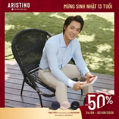 Áo Sơ Mi Nam Xanh Biển Aristino Business 1LSR24S