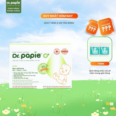 Gạc Rơ Lưỡi Làm Sạch Răng Lưỡi Nướu Phòng Tưa Lưỡi Nấm Miệng Dr.Papie Sáng Chế Độc Quyền