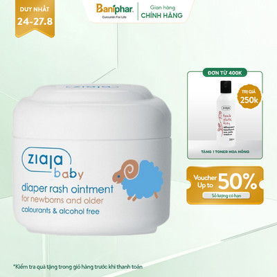 Kem chống hăm cho bé Ziaja Baby Diaper Rash Ointment 50ml