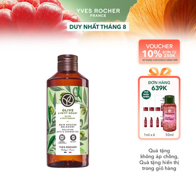 Sữa tắm dạng gel hương oliu & tinh dầu Petitgrain Yves Rocher Shower Gel Olive & Petitgrain 400ml