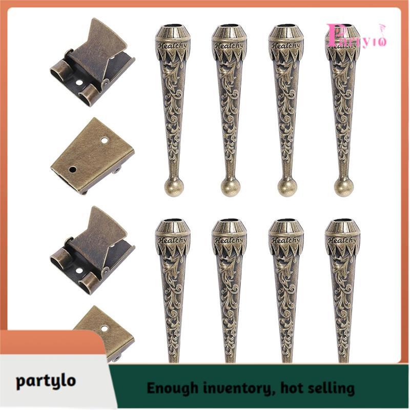 [partylo] 12 Bộ phát hiện cà vạt Bolo 8 chiếc Đầu cà vạt Bolo Mũ cuối thay thế & 4 chiếc Thanh trượt