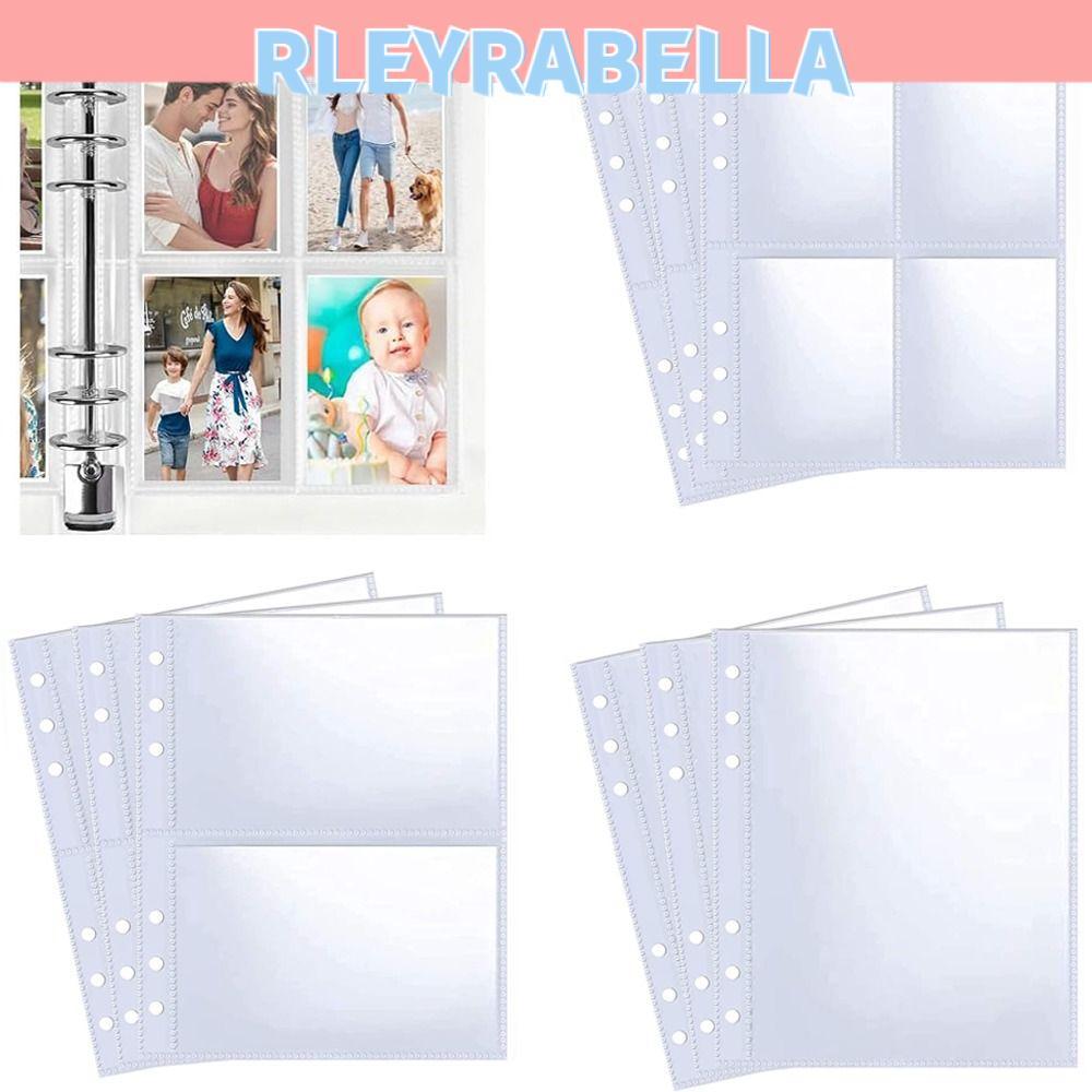 RLEYRABELLA Photocard Binder, Multi-Pockets 6 Ring Photocard Tay áo, Kpop Photocard Binder A5 Size A