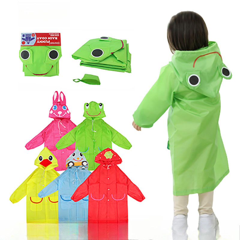 Kids Cartoon Poncho Raincoat Waterproof Coat Poncho Cute Animal Funny Raincoat