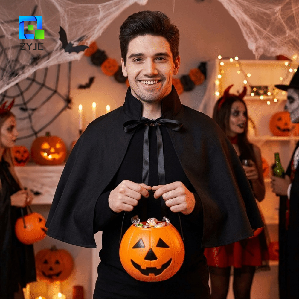Áo choàng Halloween ZYJC, Áo choàng ngắn cổ điển thời trung cổ cổ điển, Áo choàng ngắn Polyester thự