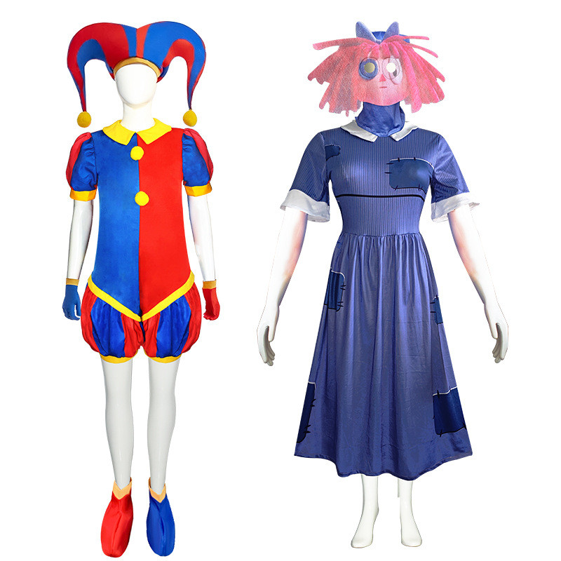 Halloween Magic Digital Circus Trang phục cosplay The Amazing Digital Circus Pomni Ragatha trang phụ