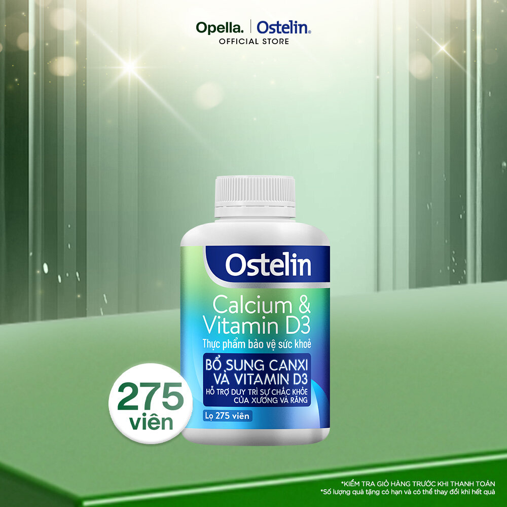 Ostelin Viên Uống Hỗ Trợ Bổ Sung Calcium & Vitamin D3 Duy Trì Chắc Khỏe Xương và Răng 275 viên