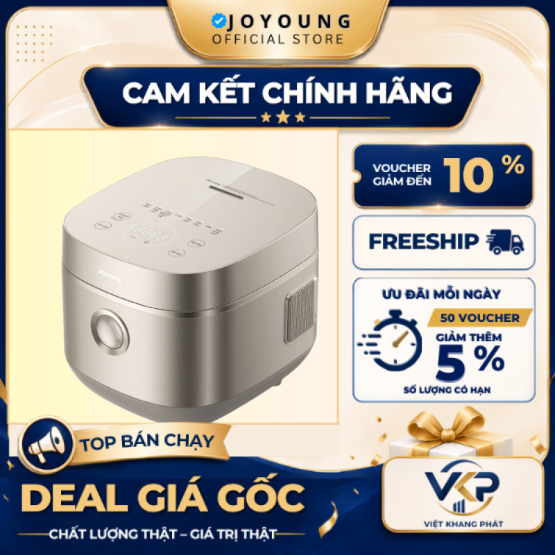 Nồi cơm điện tử 1.8L Joyoung JNRC-502 | Chống dính tự nhiên | Công suất 860W - SHOP VKP