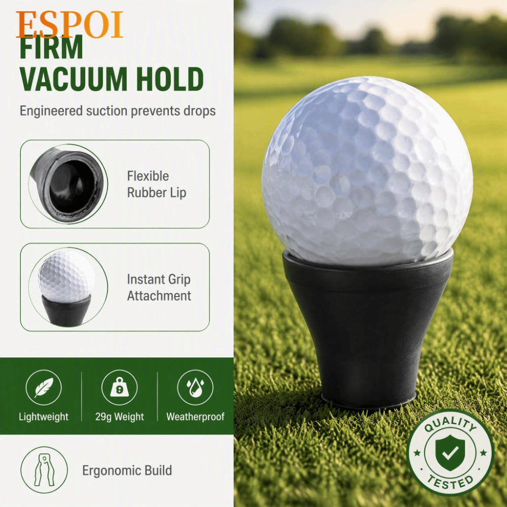 ESPOI Golf Ball Claw, Di Động Cao Su Golf Ball Retriever, Snappy Đen Golf Ball Grabber Ball Collecti