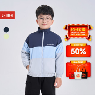 Áo khoác gió bé trai CANIFA dài tay kéo khóa phối màu 2OT24W002