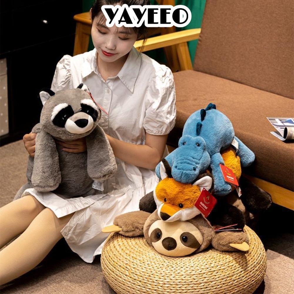 YAYEEO Plushie Thú Nhồi Bông, Raccoon Big Sloth Sang Trọng, Quà Tặng Sloth Lông Tơ Lông Cá Sấu Ném G