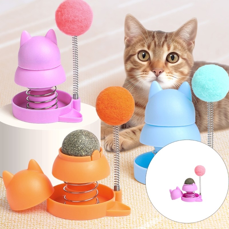 LIVI Bouncy Spring Puss Plaything với mùi thảo dược hữu cơ Thiết kế làm sạch bảo trì thấp