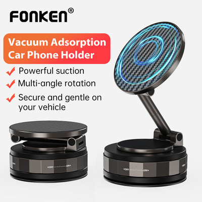 Giá đỡ xe từ tính bằng sợi Carbon Fonken Giá đỡ cốc hút chân không 360° Giá đỡ điện thoại xoay