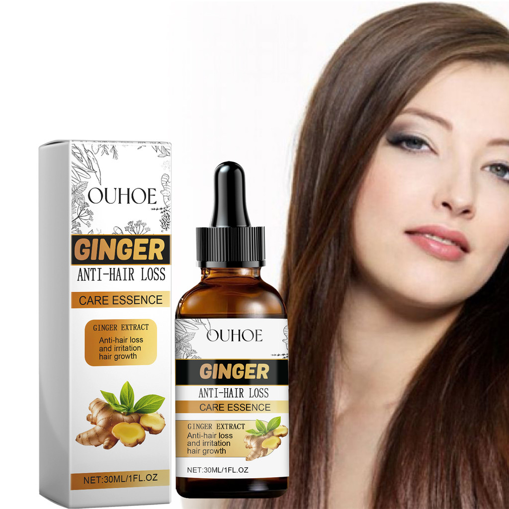 OUHOE Ginger Hair Care Essence Hair Care Firming Moisturizing Repair Improves Frizz Dryness Nourishe