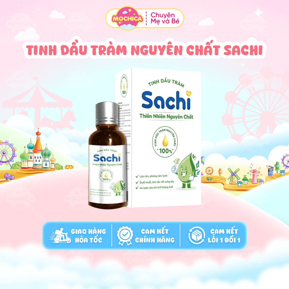 Tinh dầu tràm nguyên chất Sachi 30ml (Từ sơ sinh) - Mochishop _Mochica