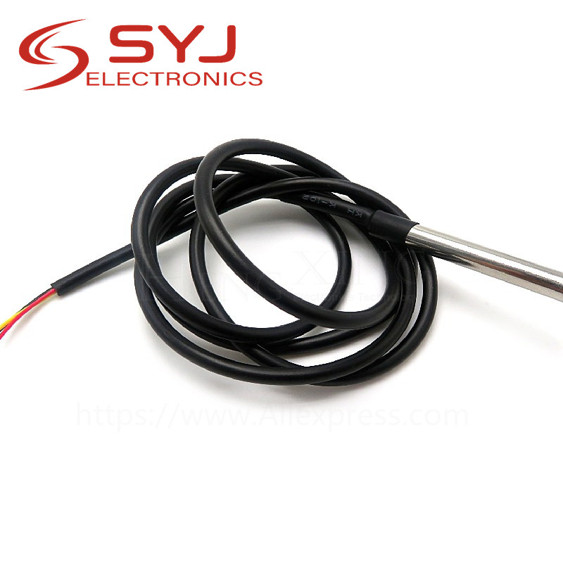 1 Cái / lốc DS18B20 Chống Nước 1 Mét Nhiệt Độ Đầu Dò Cảm Biến Nhiệt Độ Mới Trong