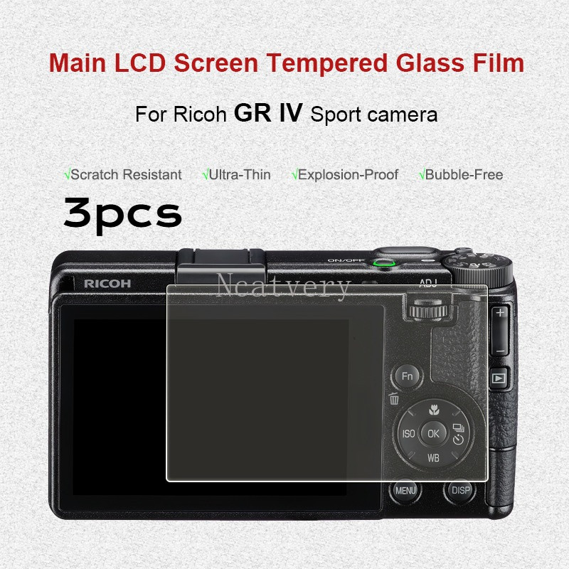 3 Chiếc Cho Ricoh GR-IV GR-IIIx-HDF GR-IIIx GR-III-HDF GR-III GR-II GR-GR1 Kính Cường Lực Phim Cho R
