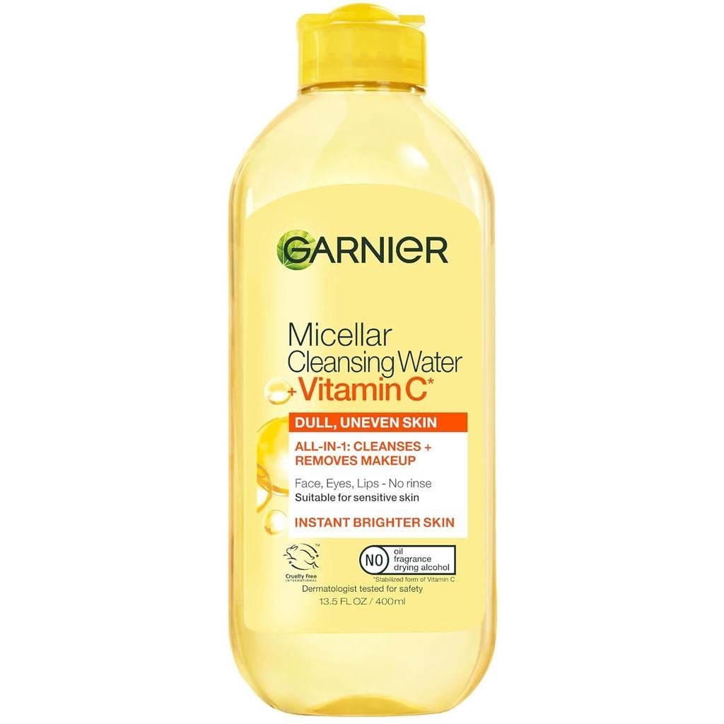 Garnier Micellar Water with Vitamin C, Sữa rửa mặt & Tẩy trang, Làm sáng & Dưỡng ẩm, Dành cho mọi lo