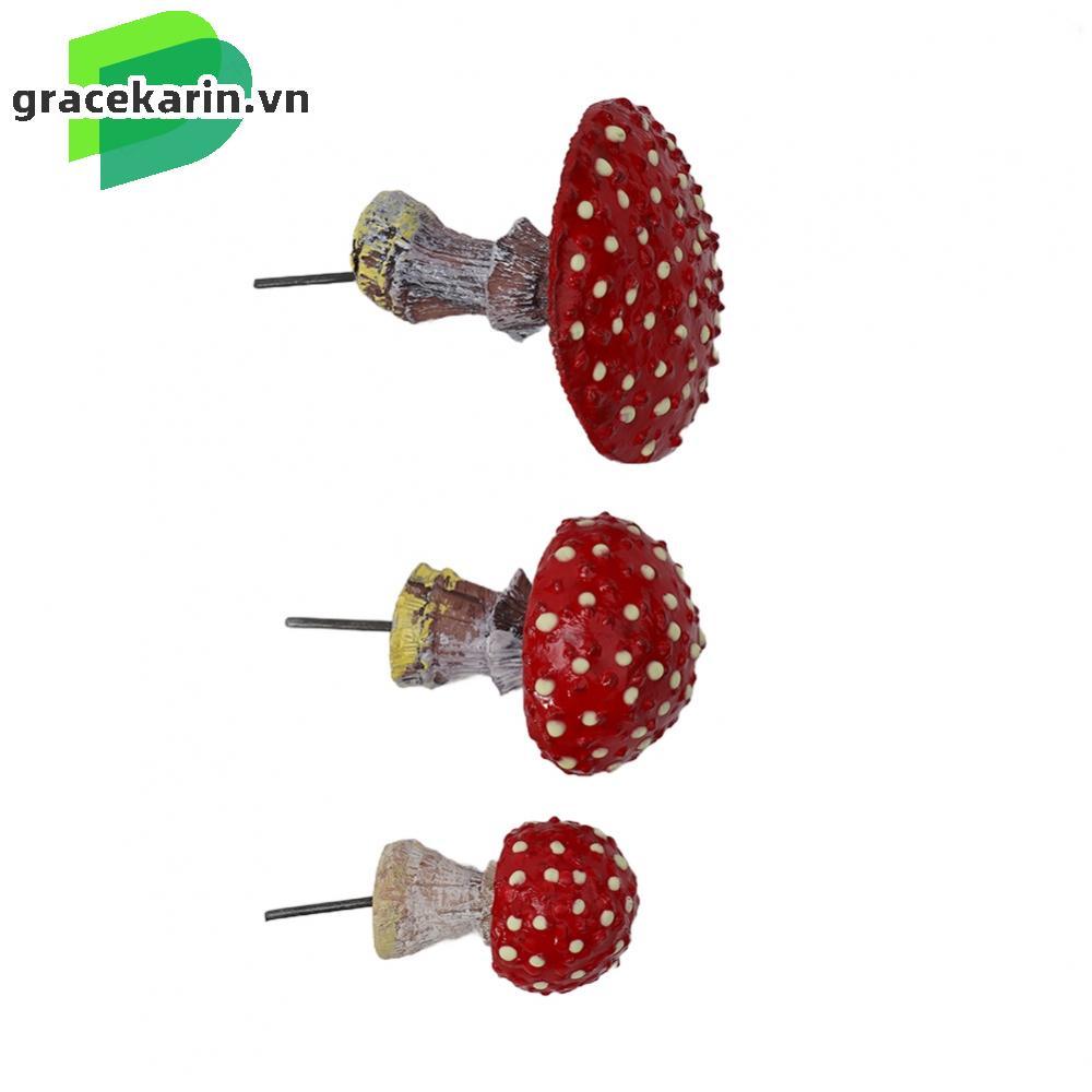 Luminous Red Cap Fungi Decor for Outdoor Spaces Handmade Resin Toadstool Statues