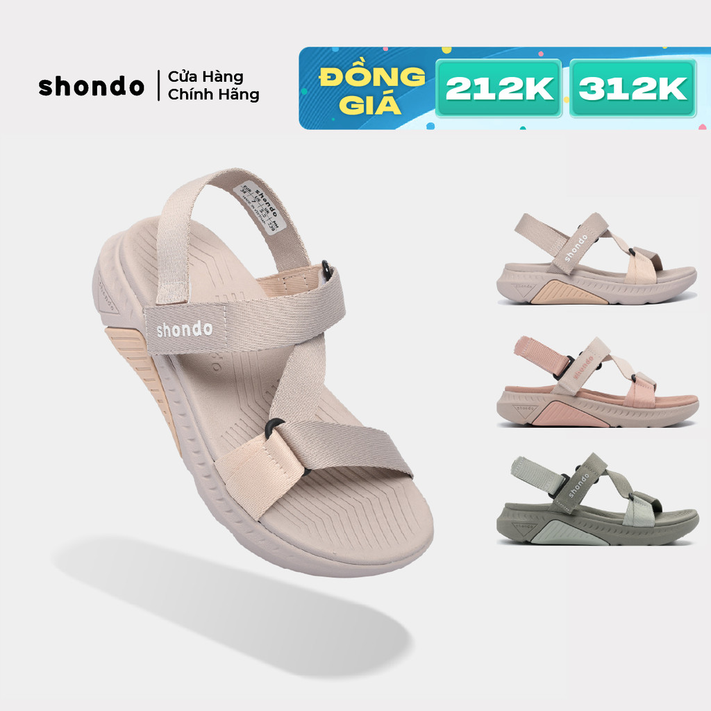 Giày Sandal Nam Nữ Shondo F7R Ver 2 Đế Cao 5cm Nhẹ Đi Học Đi Chơi Nhiều Màu Nhiều Màu