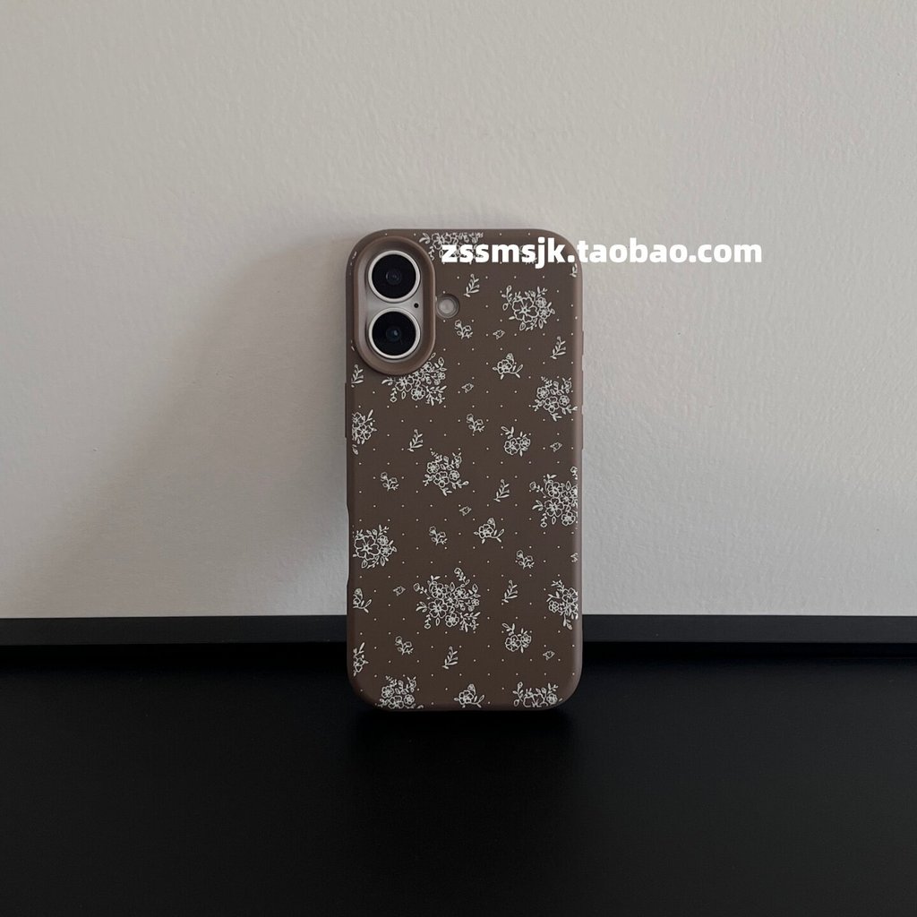 Ốp điện thoại này là gì?Niche Art Hoa Trắng iPhone17 Túi Đựng Điện Thoại Nút Camera 16promax Thích H
