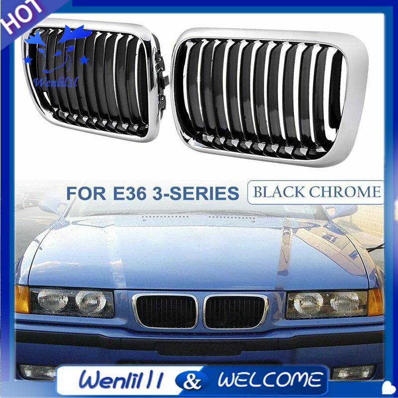 E36 Grill, Lưới tản nhiệt thận trước thận đen cho E36 3-Series 318I 323I 328I M3 1997-1999