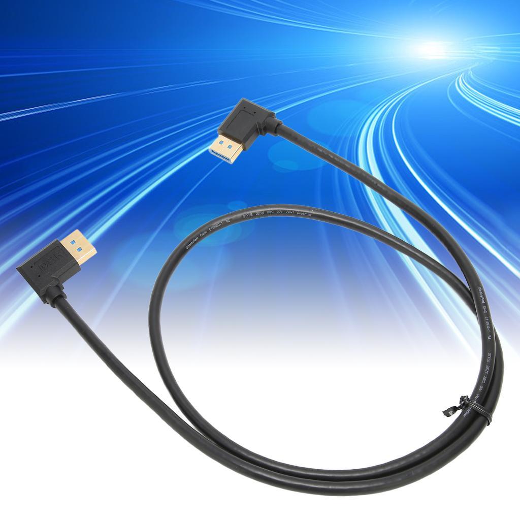 Cáp Displayport apill 1.4 32.4Gbps 90 Độ Góc Phải DP Nam Hỗ Trợ 8K 60Hz 4K 144Hz 2K 165Hz