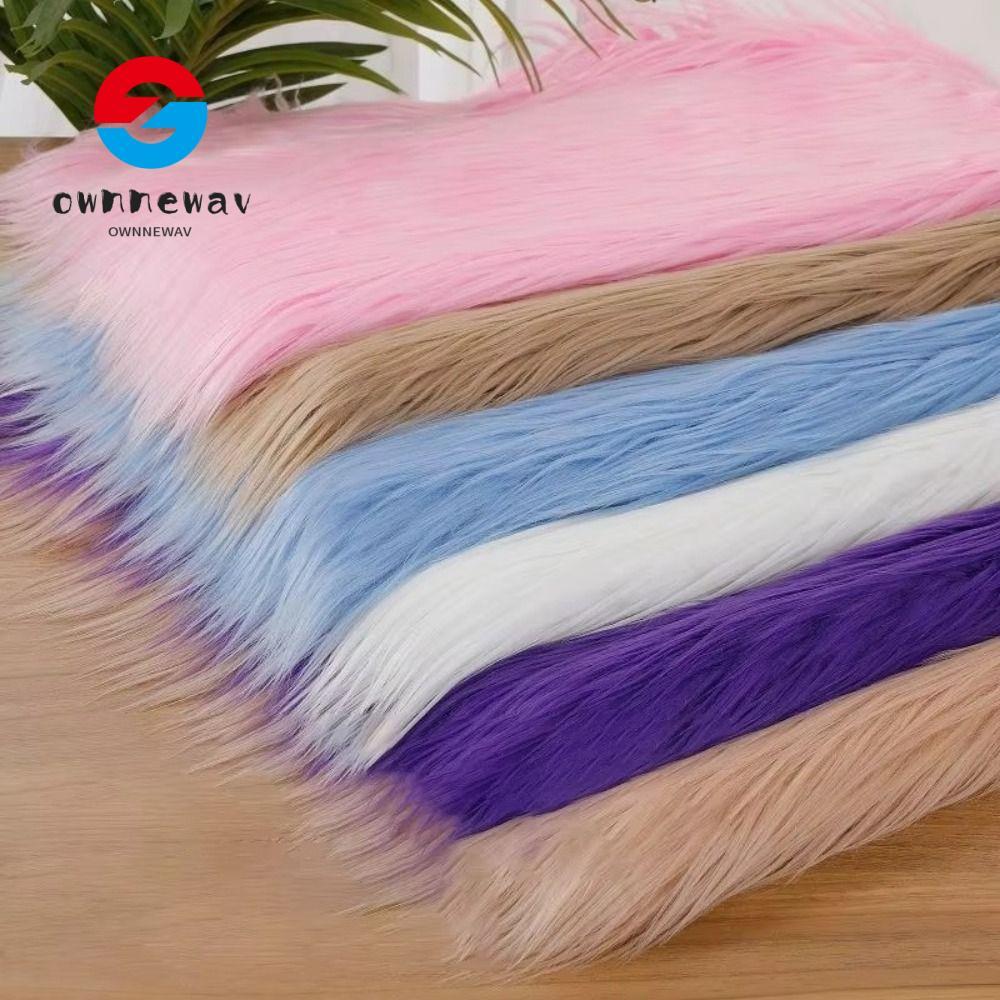 Vải lông giả dài TOWNNEPH, Vải lông giả dài 9cm 25x45cm, Phụ kiện may vá Vải tóc dài màu trơn cho bộ