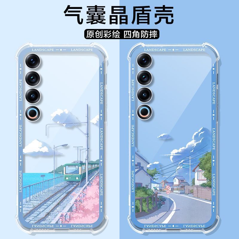 Dành cho ốp điện thoại Meizu 21 Pro, ốp lưng trong suốt Meizu 21 / 20 Pro, túi khí chống rơi 20 / 18