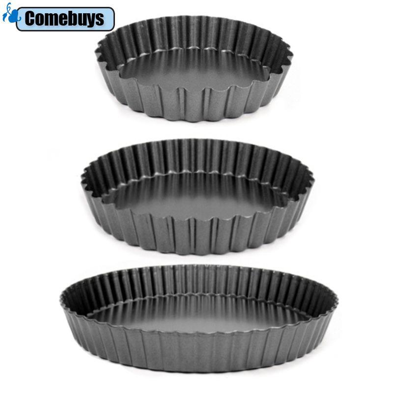 Com * 4 6 8 Inch Stick Pie Pizza Cake Pan Tart Khuôn Có Thể Tháo Rời Đáy Nướng Bánh Ngọt