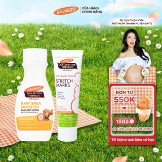 [Chính hãng] COMBO Dưỡng ẩm ngừa rạn thơm mịn da Palmer's (Sữa dưỡng thể Bơ hạt mỡ 250ml và Kem ngừa rạn 125g)