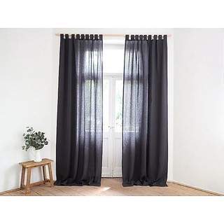 Rèm Cửa Vải Linen Quai Treo Kiểu Nhật - Không Kèm Thanh Treo