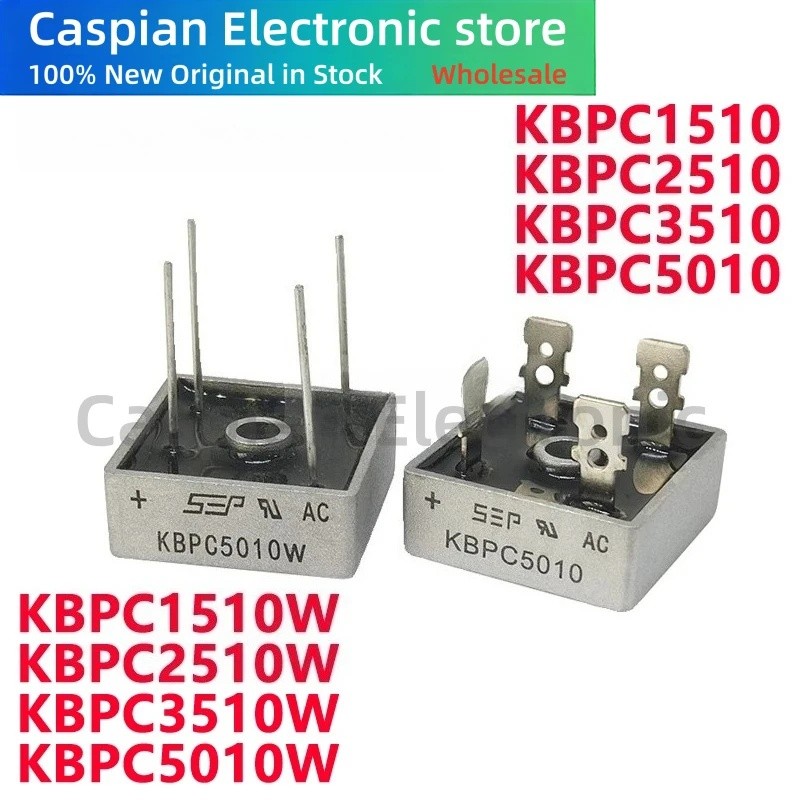 5 Chiếc KBPC1510 KBPC2510 KBPC3510 KBPC5010 KBPC1510W KBPC2510W KBPC3510W KBPC5010W Nhúng Cầu Cọc Cò