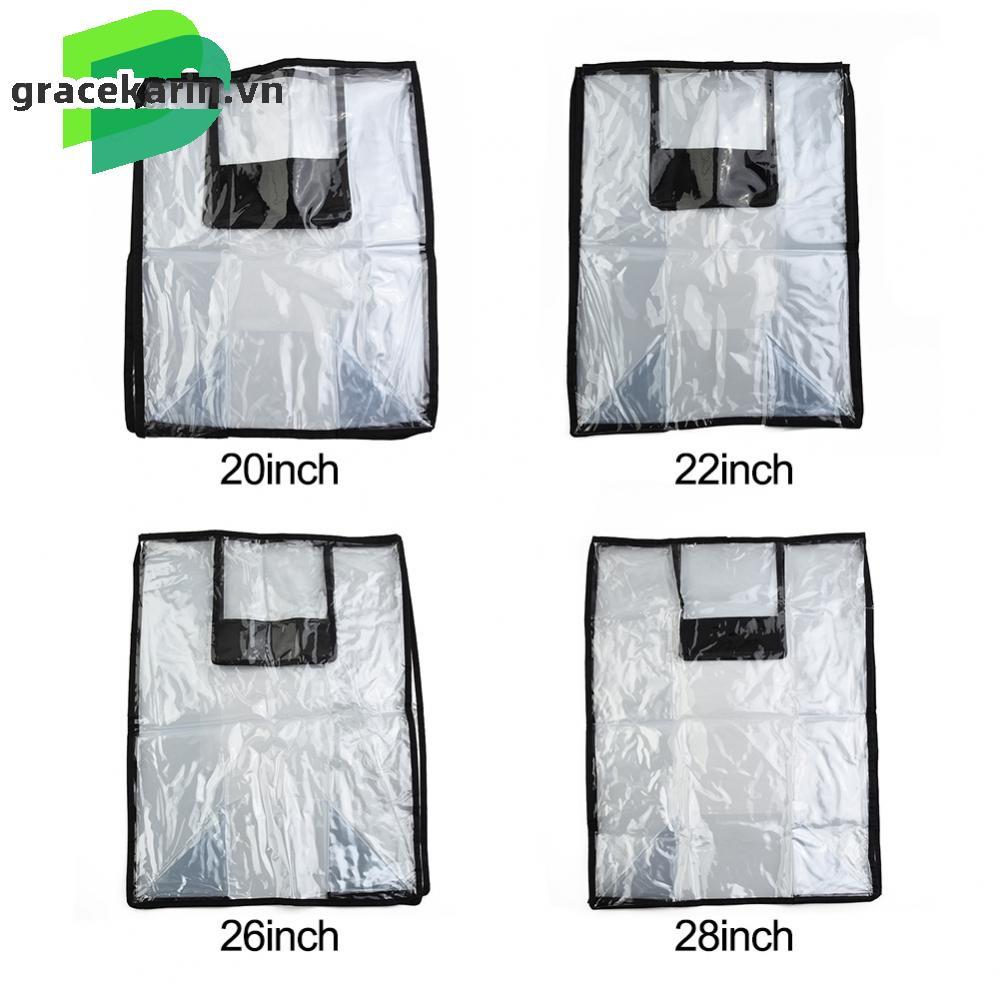 [GRCEKRIN-VN]Luggage Cover 1pcs Baggage Cover Cover Freeze-proofing Transparent+black