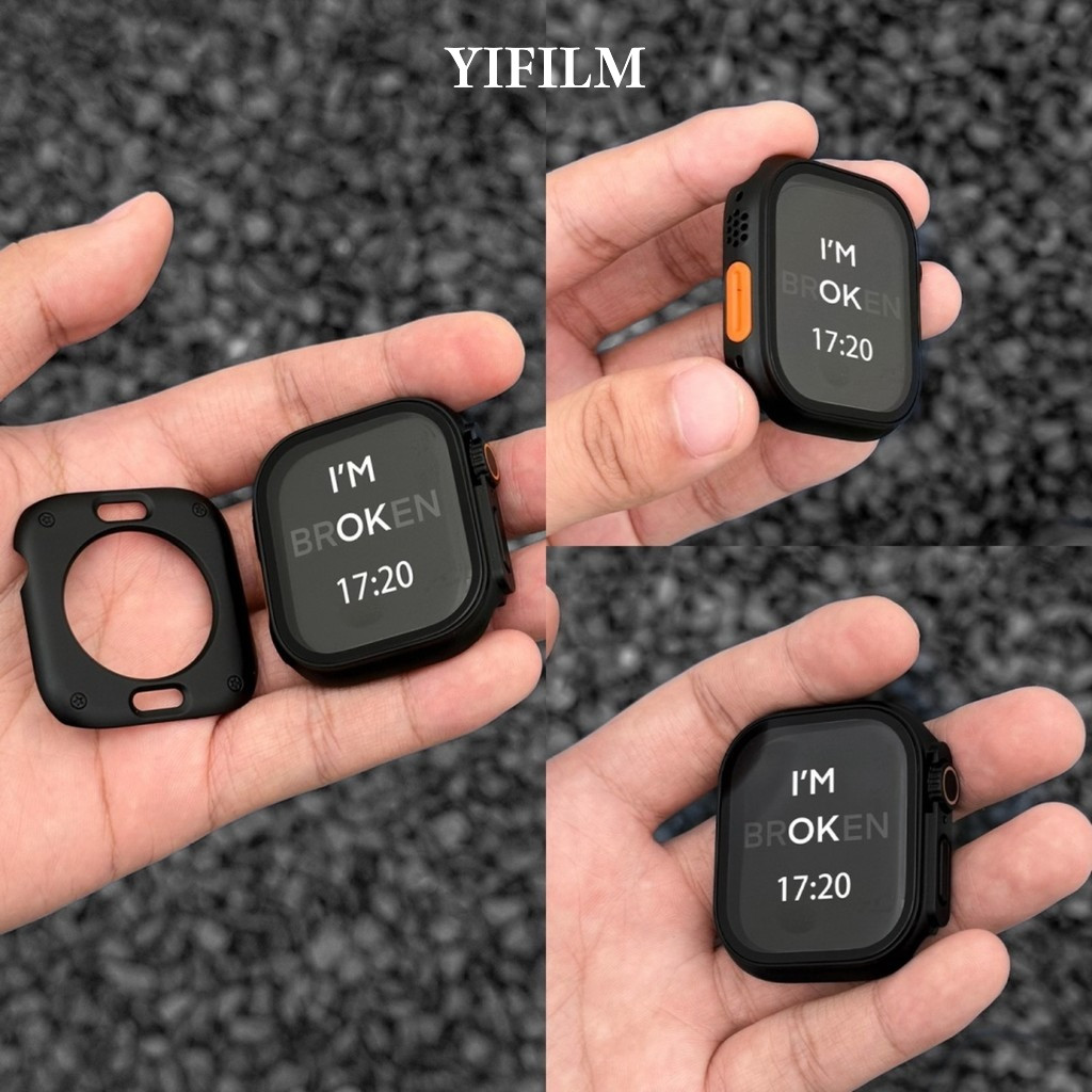 Vỏ bảo vệ kính cường lực bảo vệ toàn diện cho Apple Watch Series 8 / 7 / 6 / SE / 5 / Ultra 44mm 45m