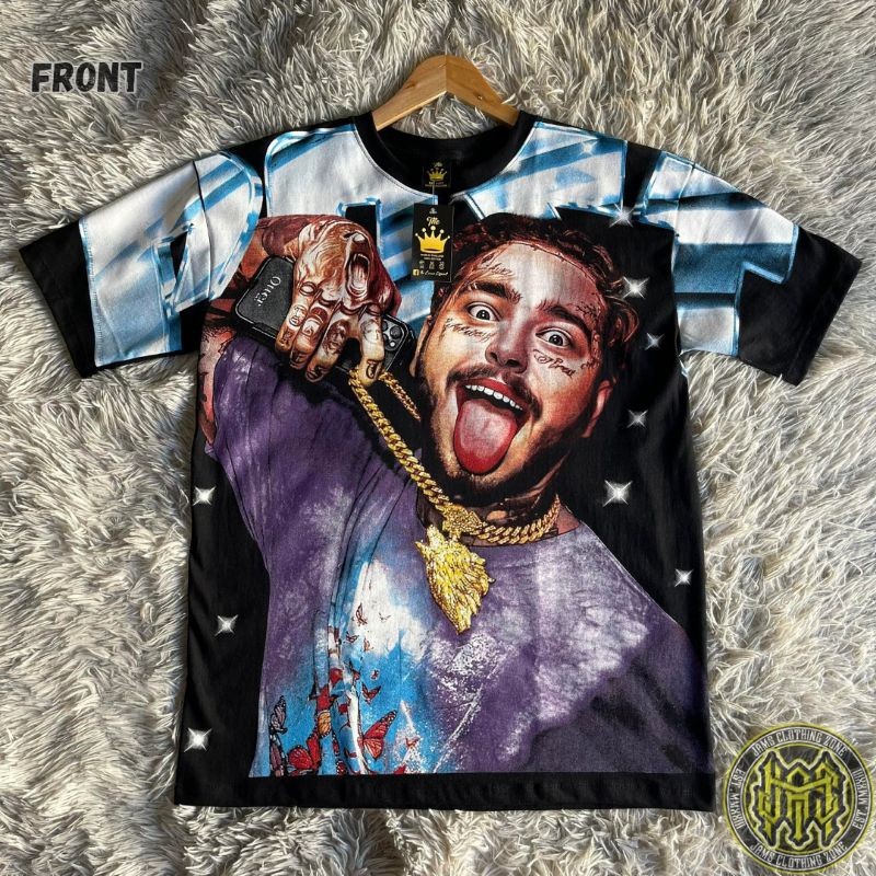 Áo thun Cotton Crown dành cho nam và nữ Post Malone Singer Bootleg Tshirt Jams Quần áo