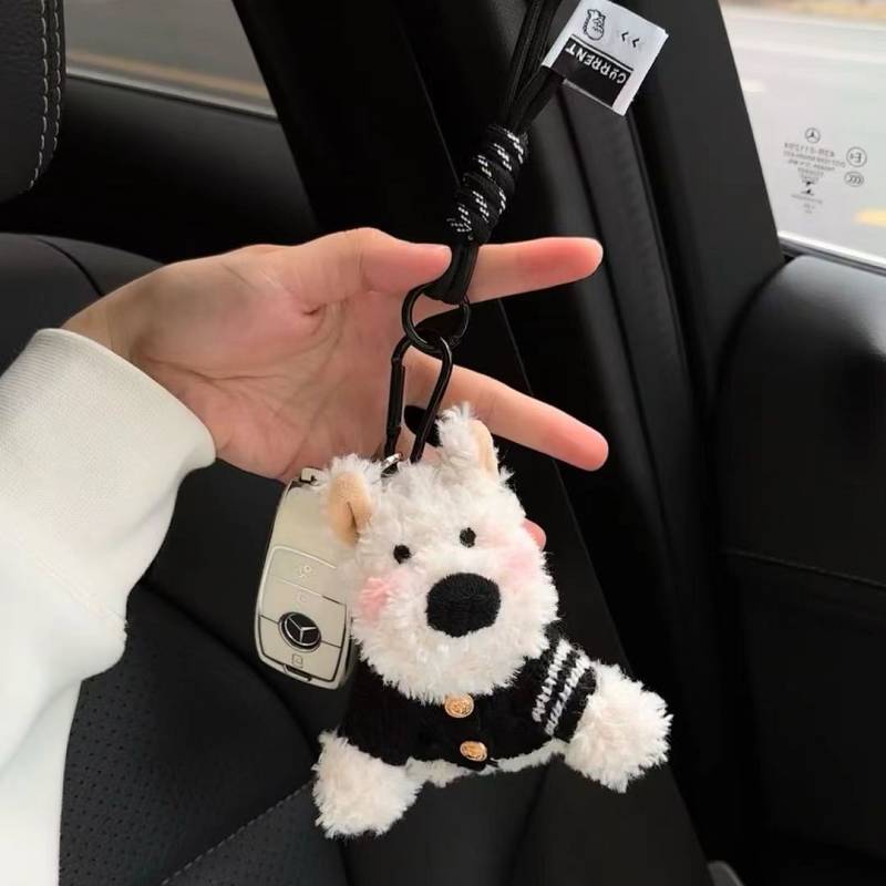 West Highland Plush Pendant Cute Cartoon Puppy Bag Bag Charm Plush Doll Keychain 6qQx