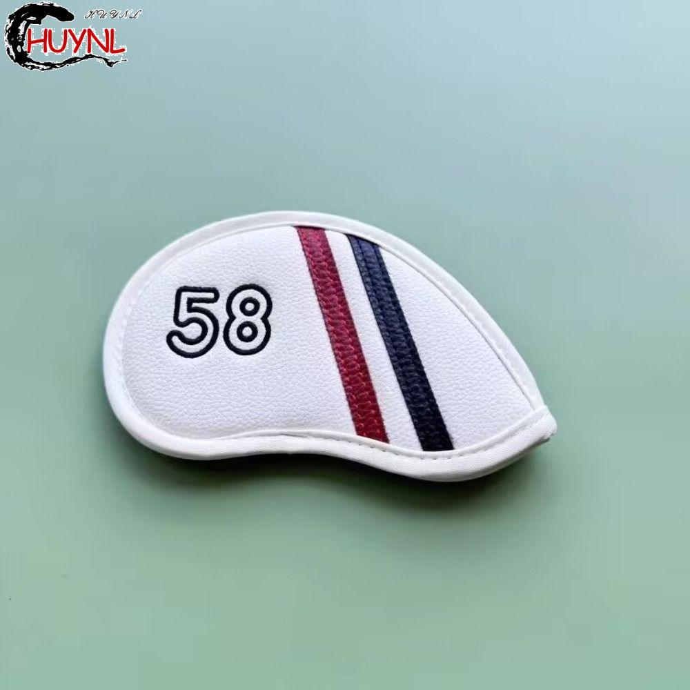 RENDZ Golf Wedge Cover, 48 50 52 54 Độ Da PU Sand Wedge Headcover, Đen / Trắng Big Number 56 58 60 Đ